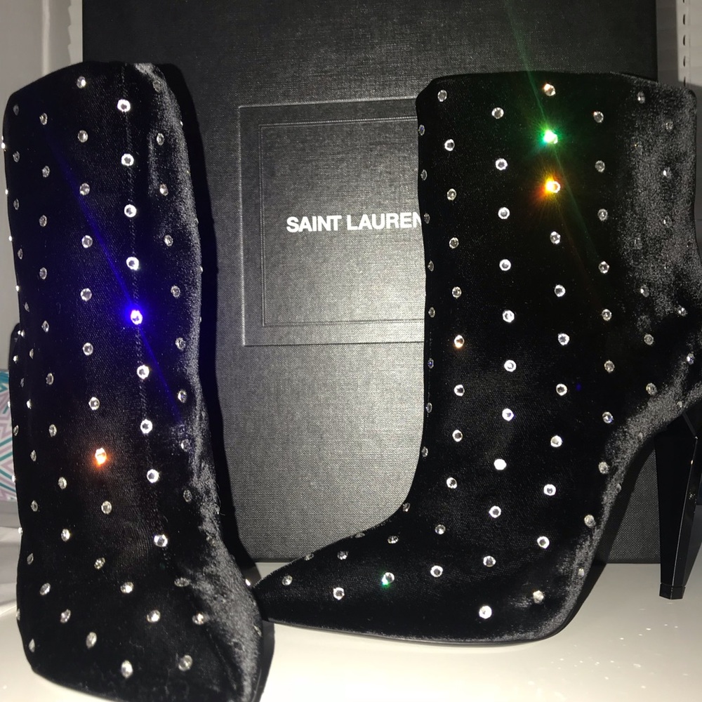 **Saint Laurent** Velluto Master Crystal Bootie - Picture 2 of 8